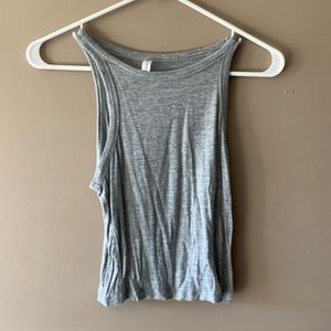 Gray Racerback Crop Top